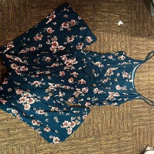 Large floral print jumpsuit